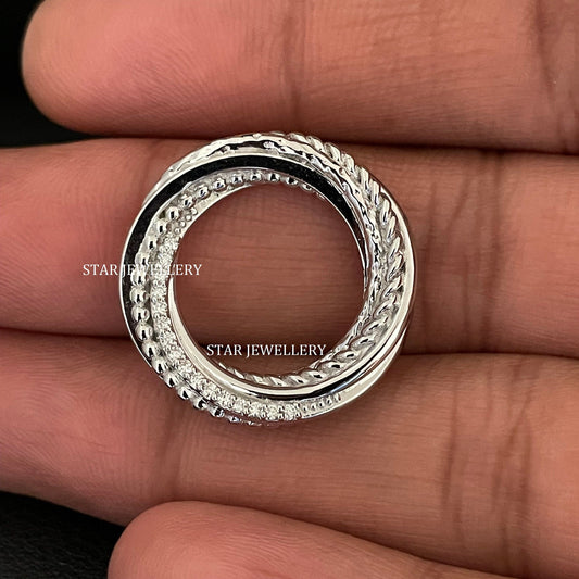 Diamond Twist Multi Circle Pendant