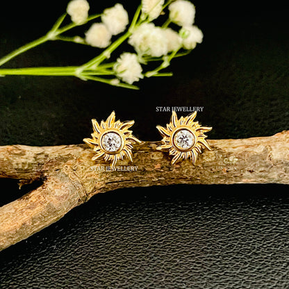 Genuine Natural Diamond Sun Piercing