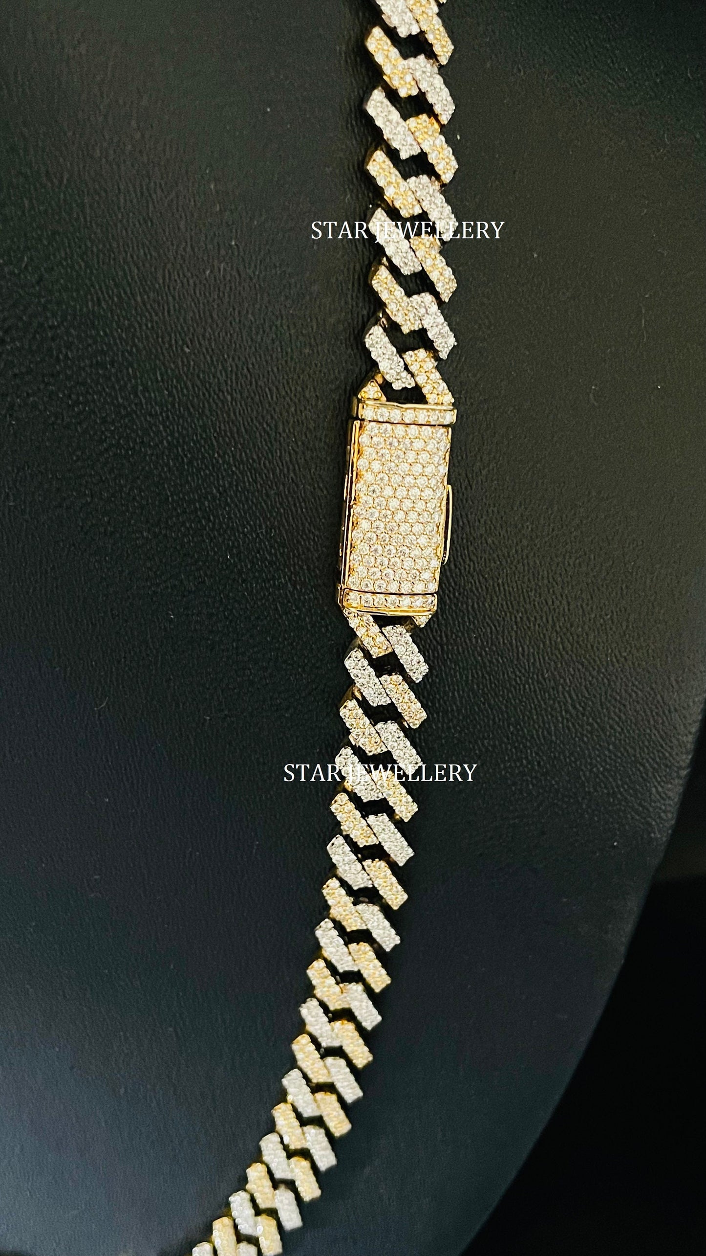 Unisex VVS Moissanite Icedout Cuban Necklace