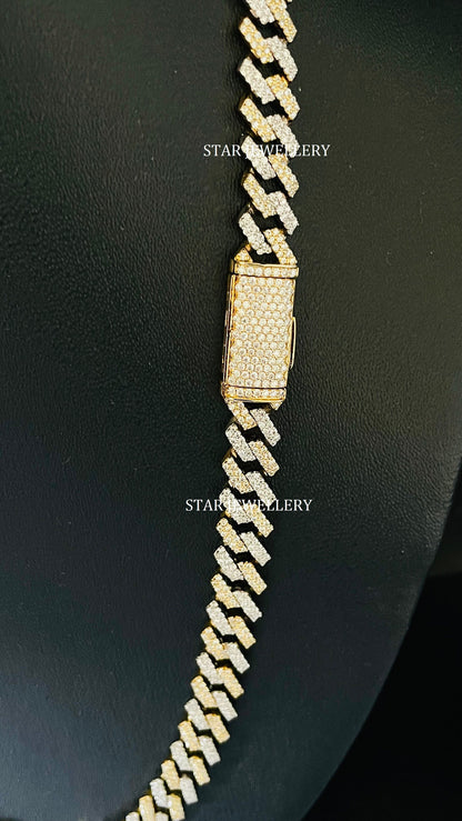Unisex VVS Moissanite Icedout Cuban Necklace