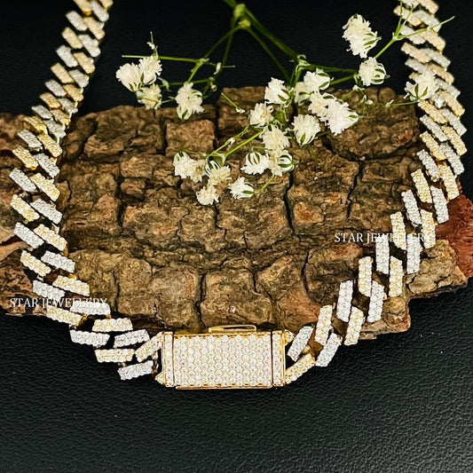 Unisex VVS Moissanite Icedout Cuban Necklace