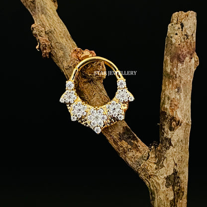 Pear Shape Diamond Daith Clicker