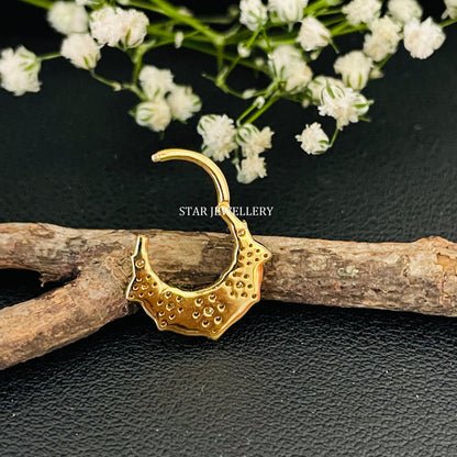 Pear Shape Diamond Daith Clicker