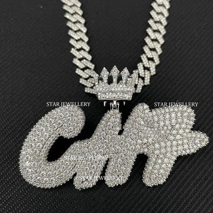 VVS Moissanite Custom Icedout Pendant