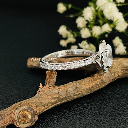 1.00 Ct IGI Certified Oval Cut White Gold lab Grown Diamond Engagement Ring
