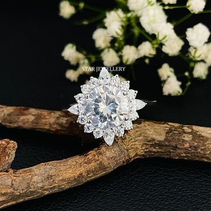 2.00 Ct IGI Certified Lab Grown Diamond Halo Engagement Ring