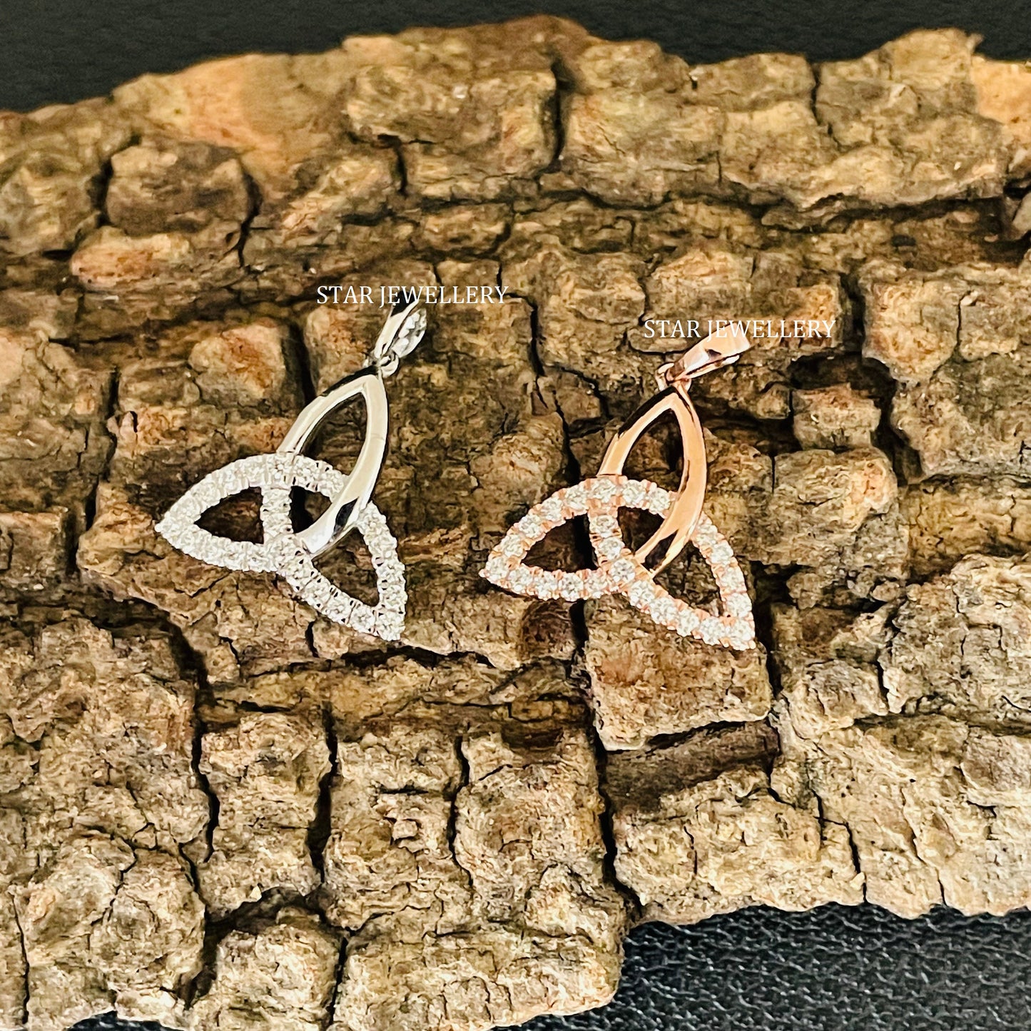 0.14 Ct Diamond Celtic-Inspired Trinity Pendant