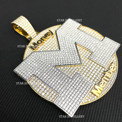 Custom Moissanite Logo Icedout Pendant