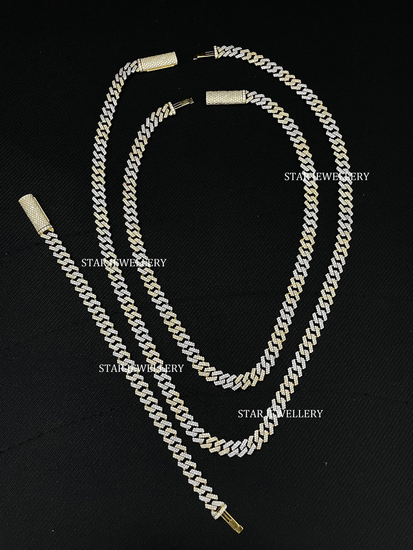 Unisex VVS Moissanite 8 mm Cuban Necklace