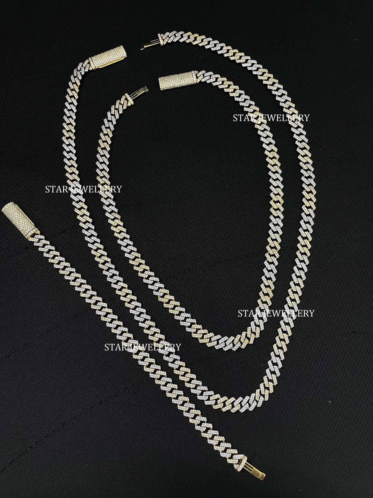Unisex VVS Moissanite 8 mm Cuban Necklace