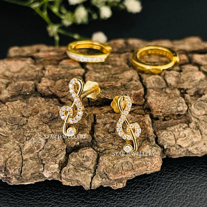 Diamond Music Note Earring