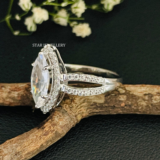 1.50 CT IGI Certified Marquise Cut Lab Grown Diamond Engagement Ring