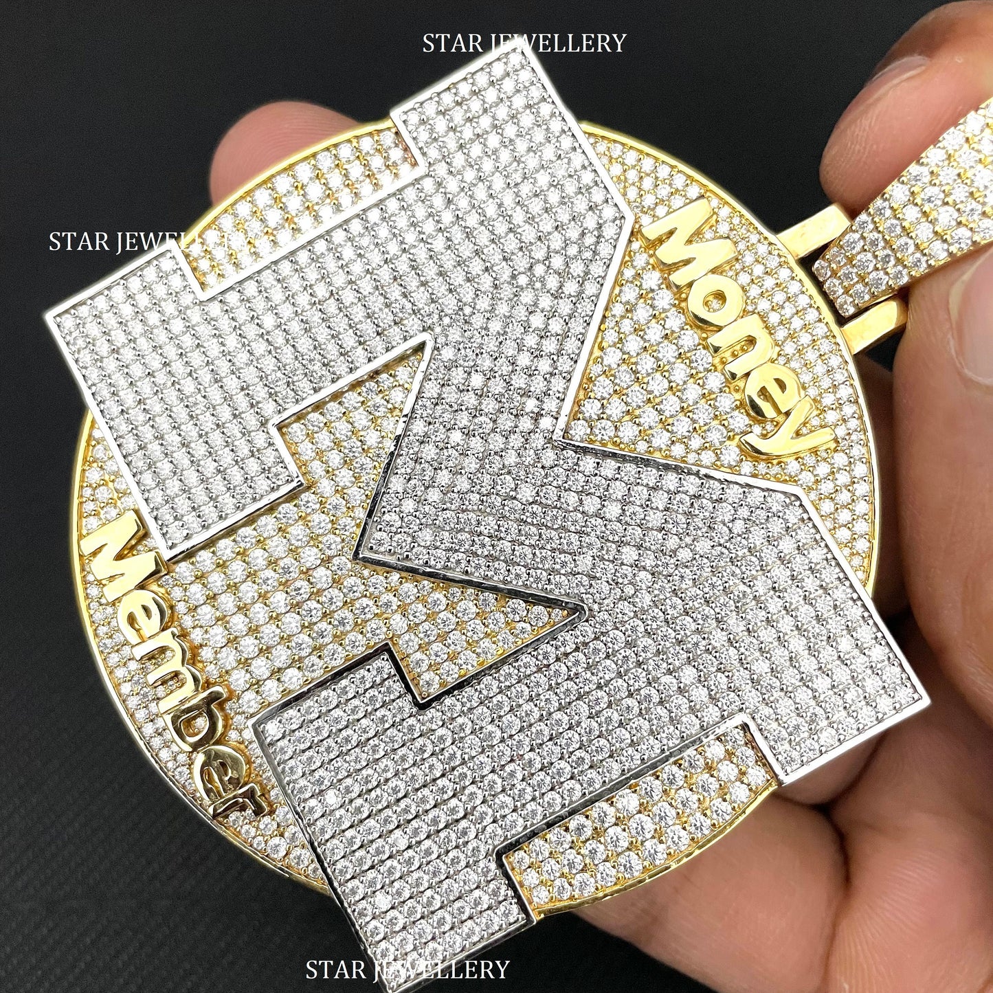Custom Moissanite Logo Icedout Pendant