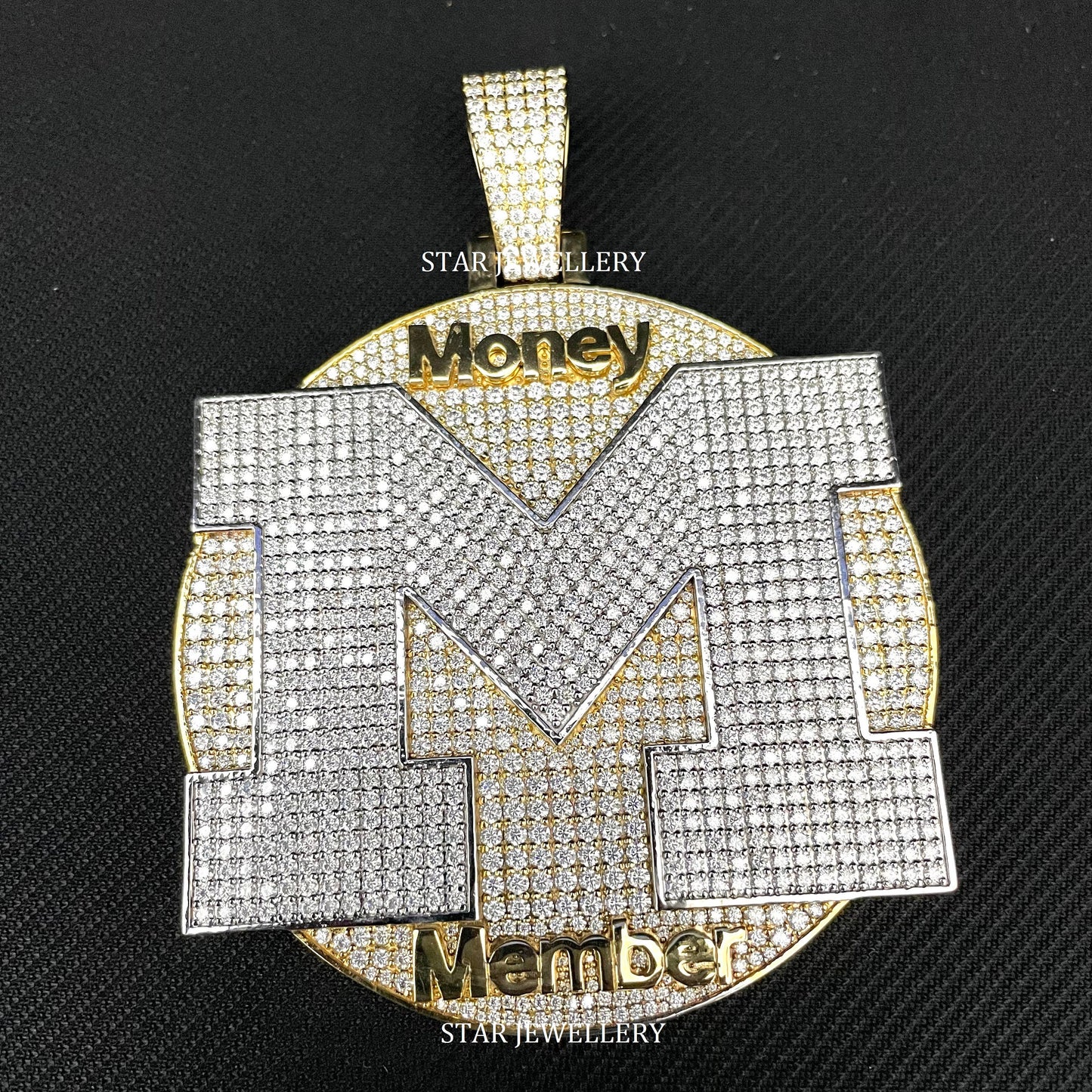 Custom Moissanite Logo Icedout Pendant