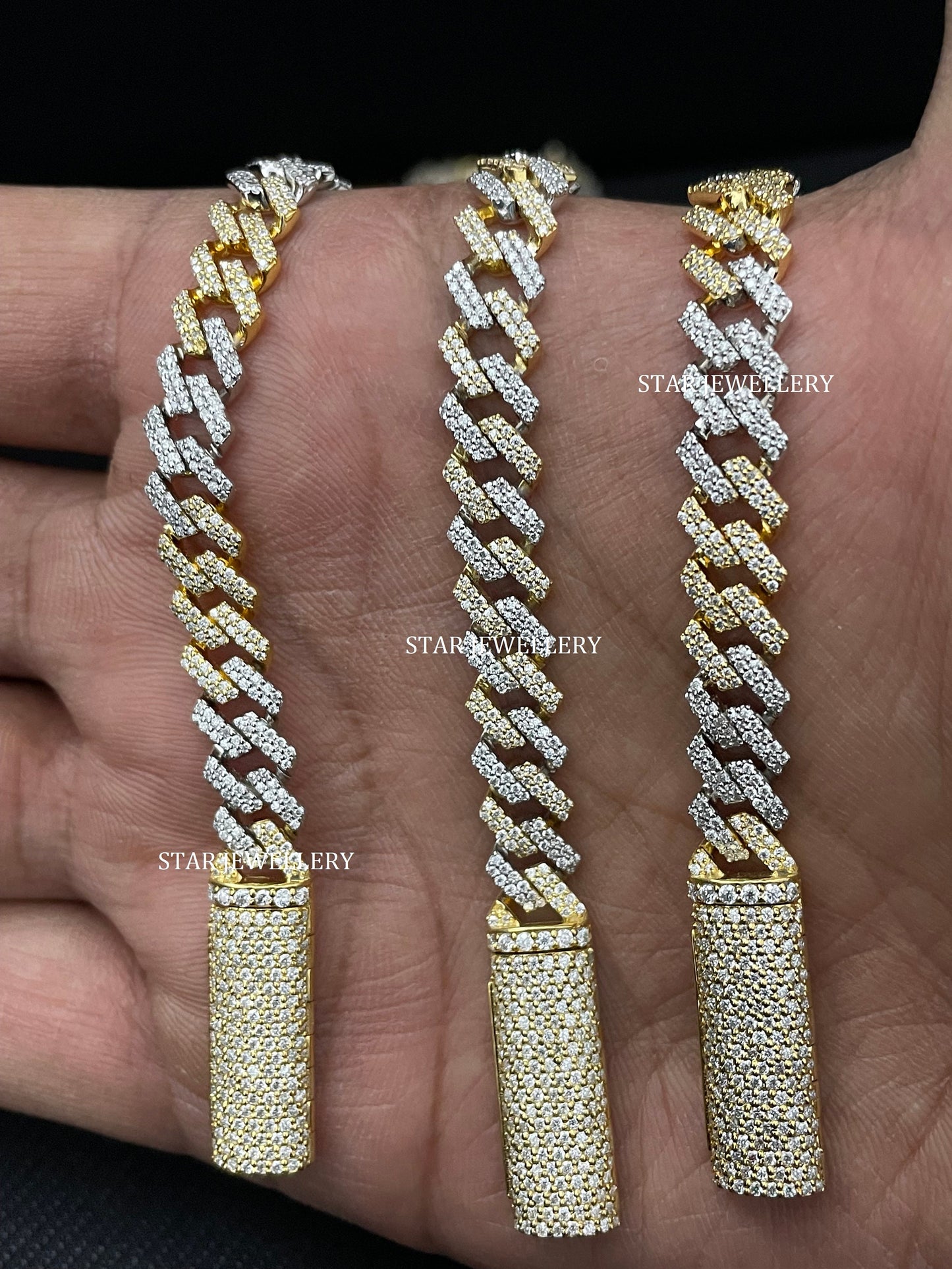 Unisex VVS Moissanite 8 mm Cuban Necklace