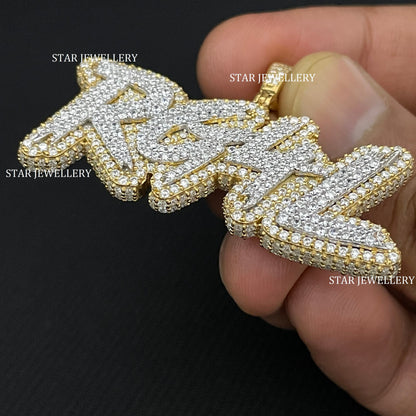 VVS Moissanite Custom Icedout Letter Pendant
