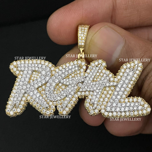VVS Moissanite Custom Icedout Letter Pendant
