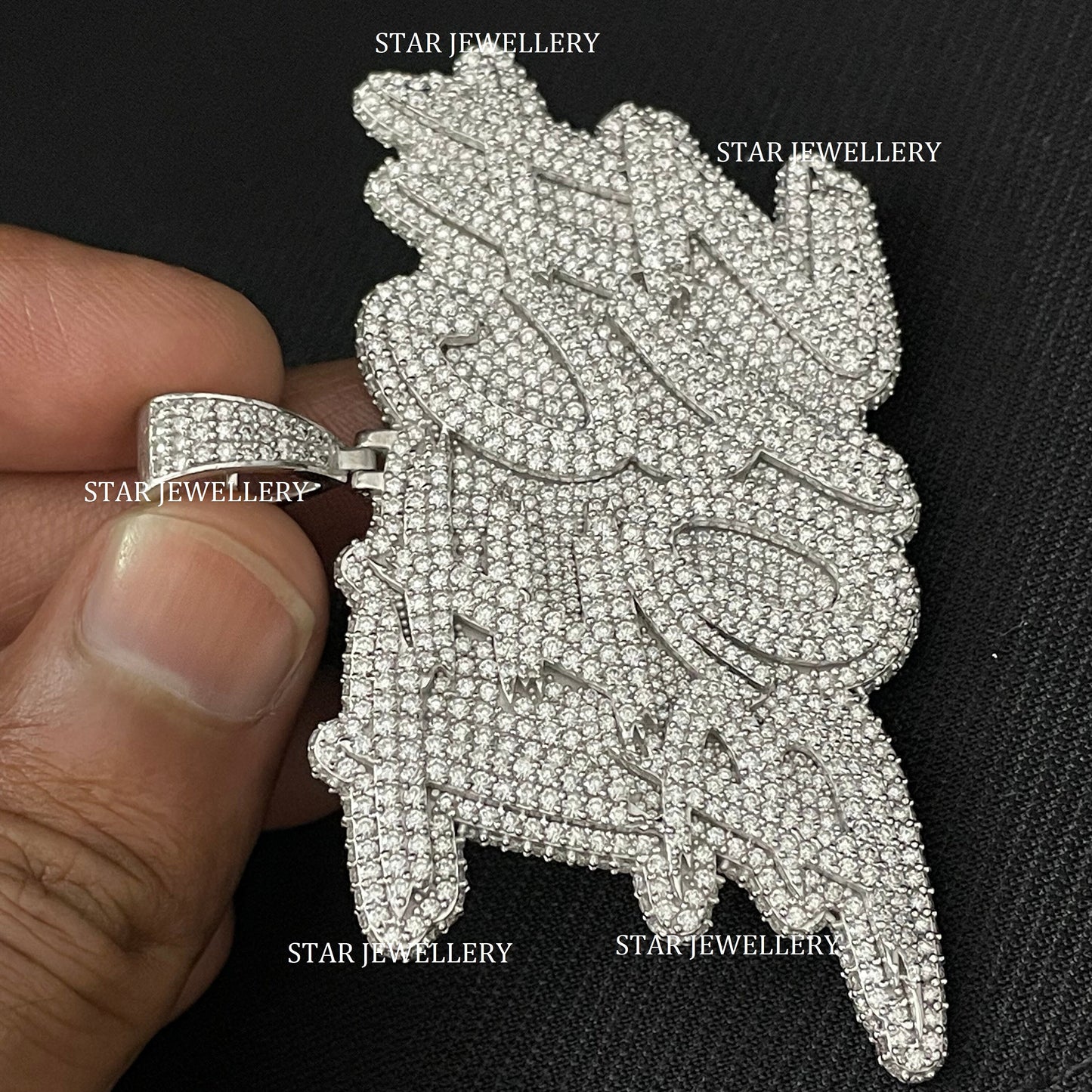 Custom VVS1 Moissanite Icedout Pendant