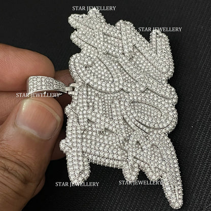 Custom VVS1 Moissanite Icedout Pendant