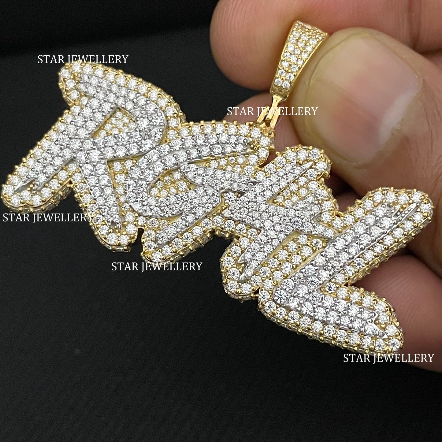 VVS Moissanite Custom Icedout Letter Pendant