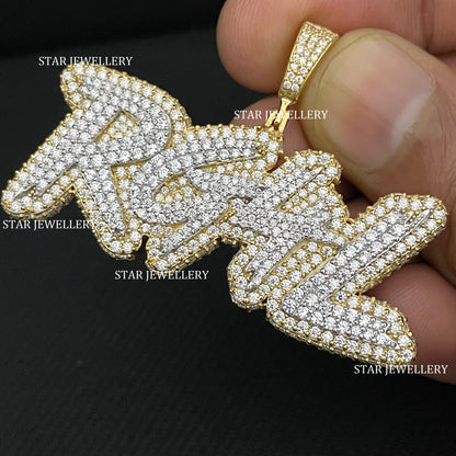 VVS Moissanite Custom Icedout Letter Pendant