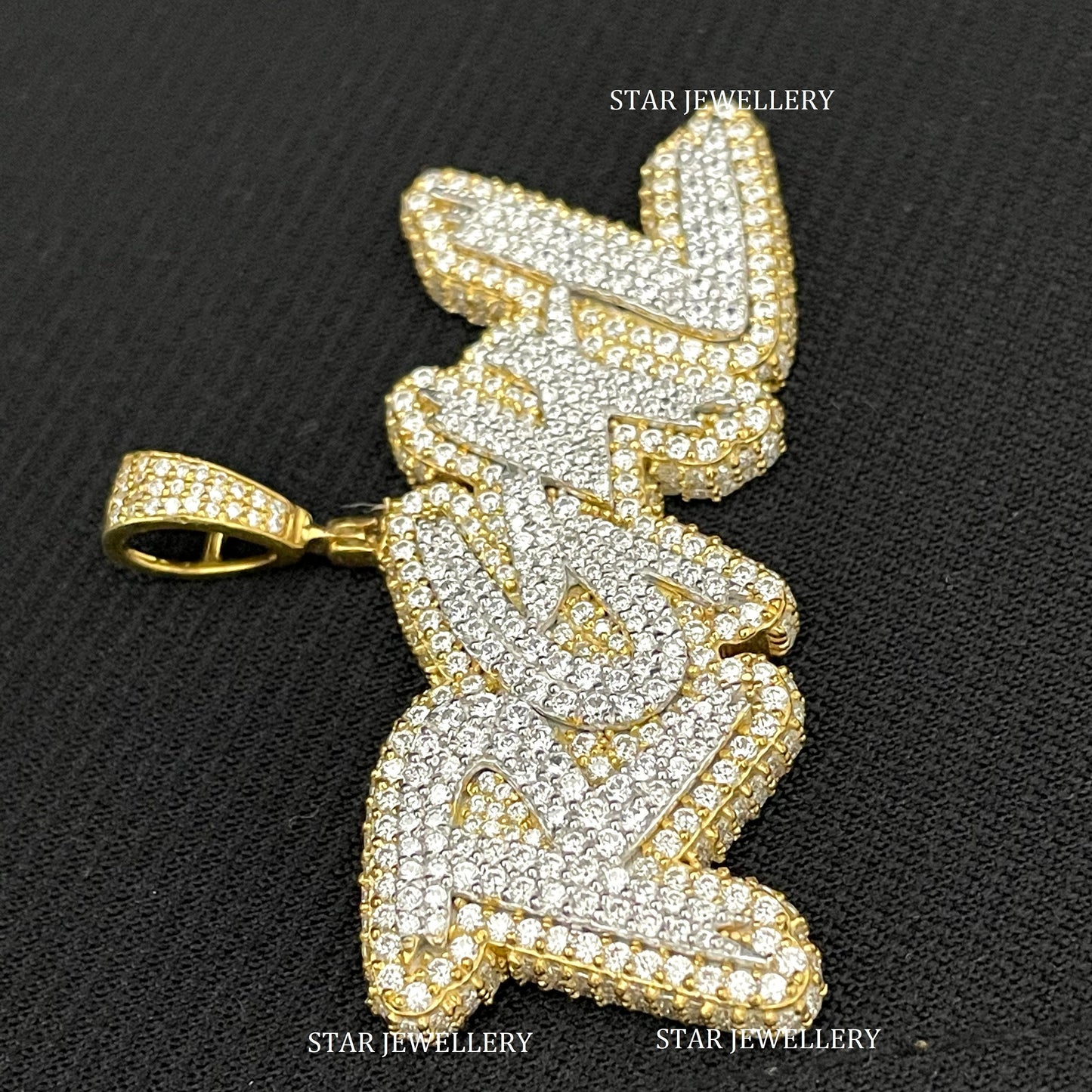 VVS Moissanite Custom Icedout Letter Pendant