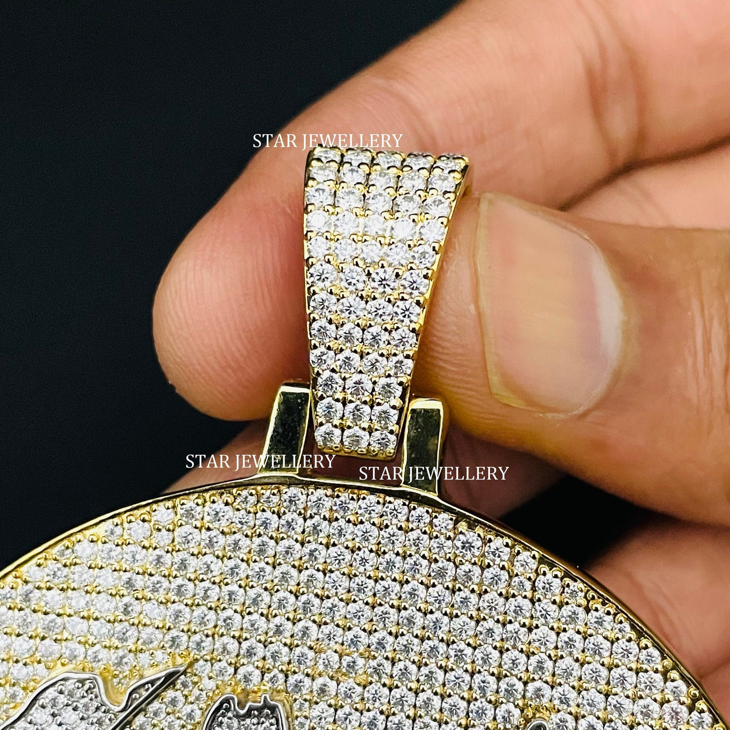 VVS Moissanite Custom Logo Icedout Pendant