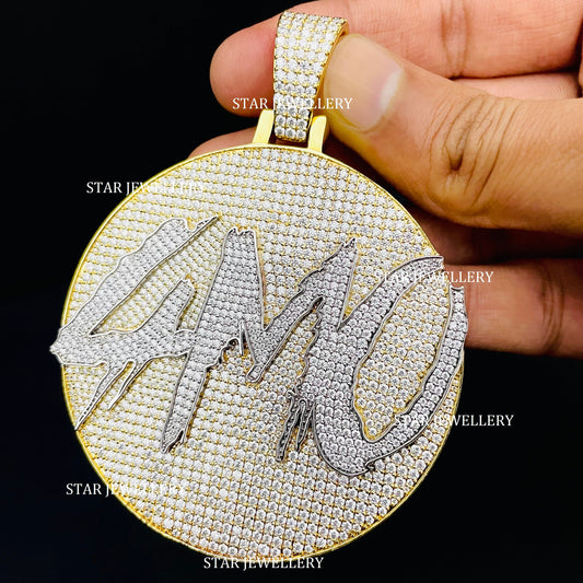 VVS Moissanite Custom Logo Icedout Pendant