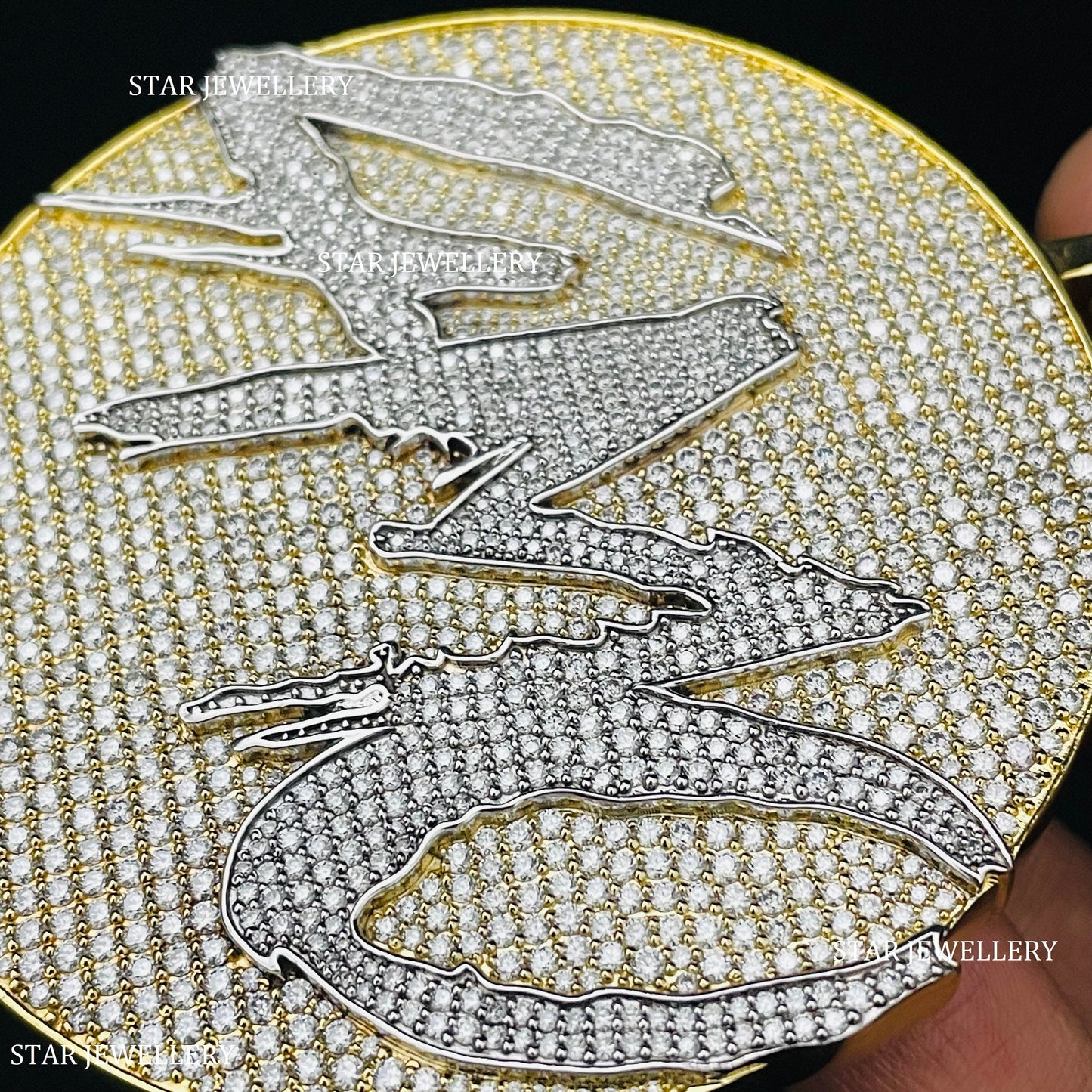 VVS Moissanite Custom Logo Icedout Pendant