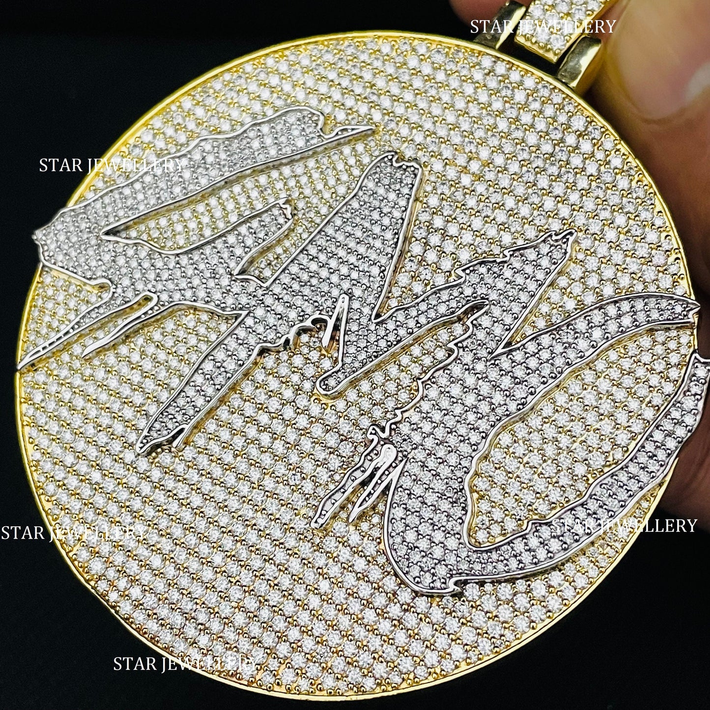 VVS Moissanite Custom Logo Icedout Pendant