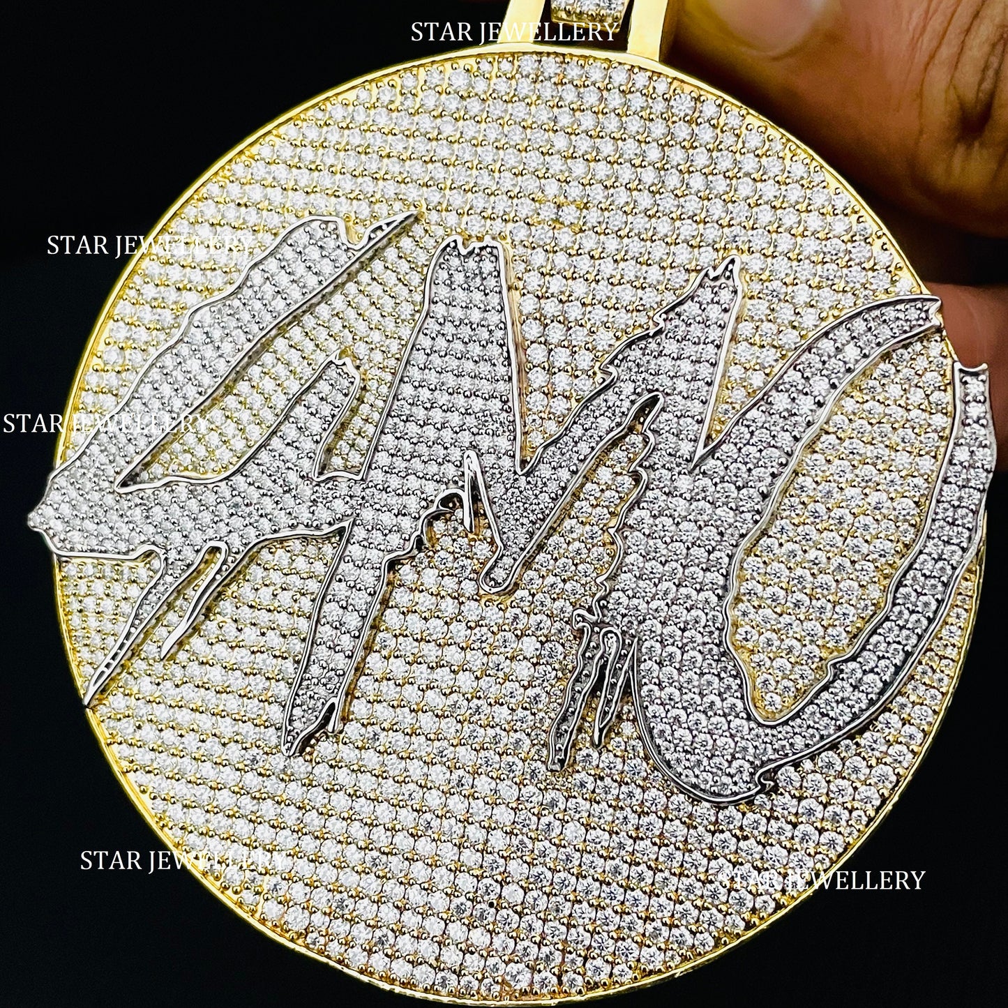 VVS Moissanite Custom Logo Icedout Pendant