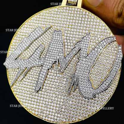 VVS Moissanite Custom Logo Icedout Pendant