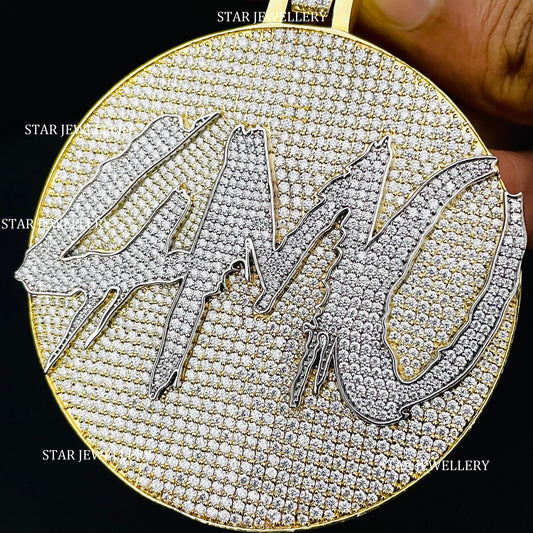 VVS Moissanite Custom Logo Icedout Pendant