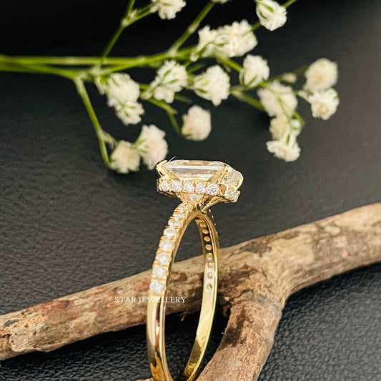 1.50 CT Radiant Cut Colorless Moissanite Ring