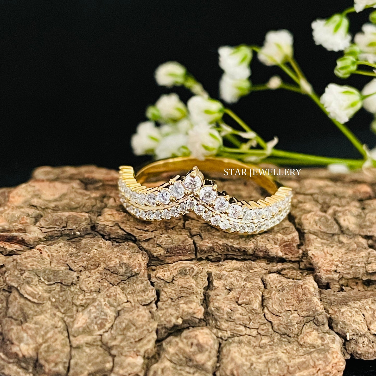 14K Solid Gold Natural Diamond Matching Band for Solitaire Engagement Ring