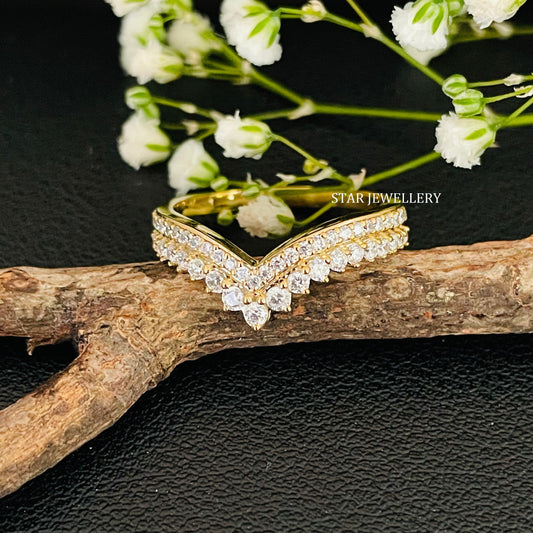 14K Solid Gold Natural Diamond Matching Band for Solitaire Engagement Ring