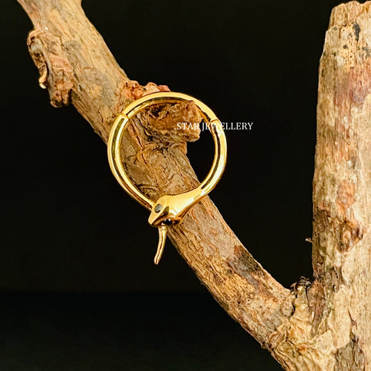 14K Solid Gold Snake Daith Piercing