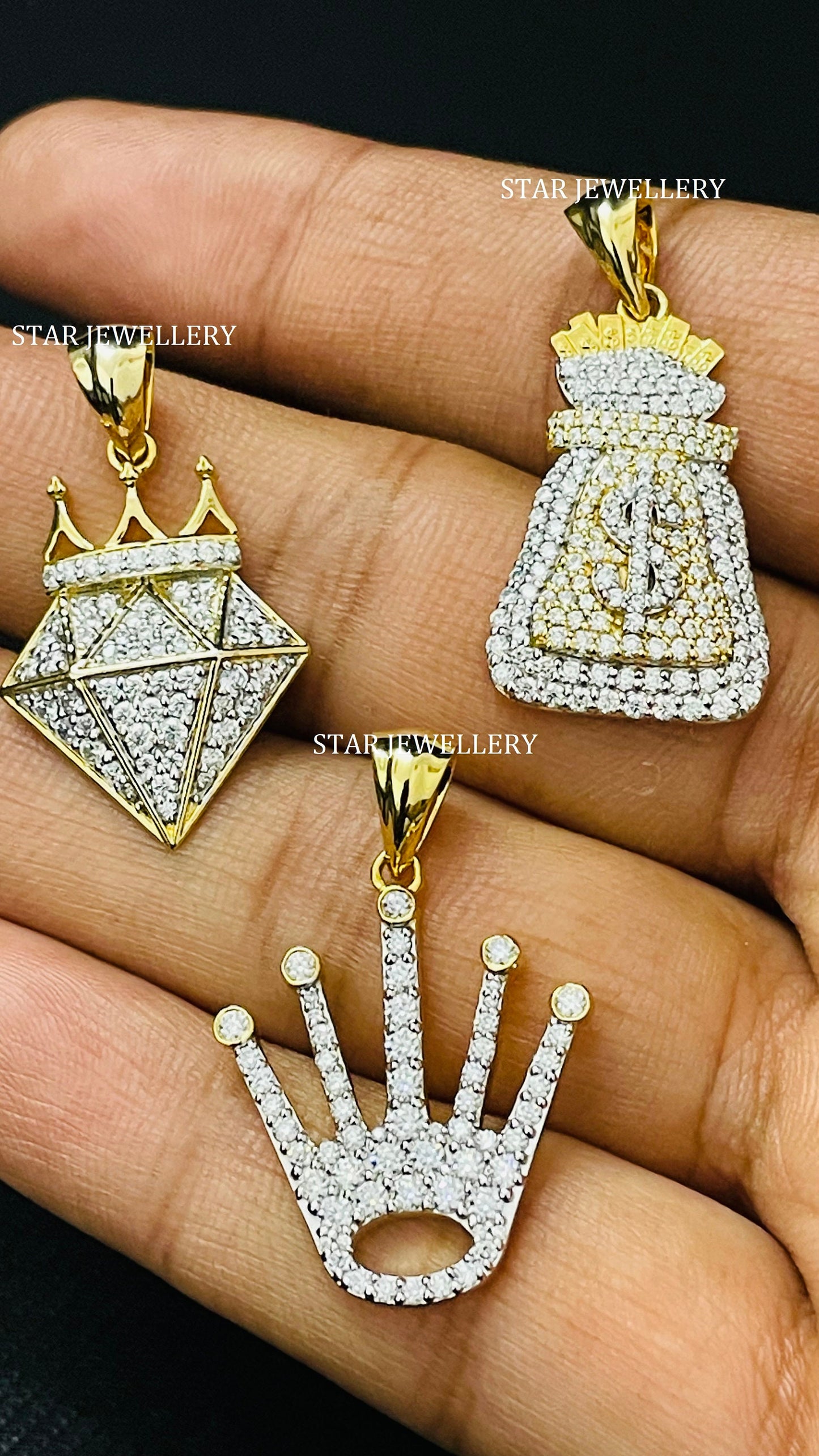 VVS Moissanite Iced out Money Bag Pendant