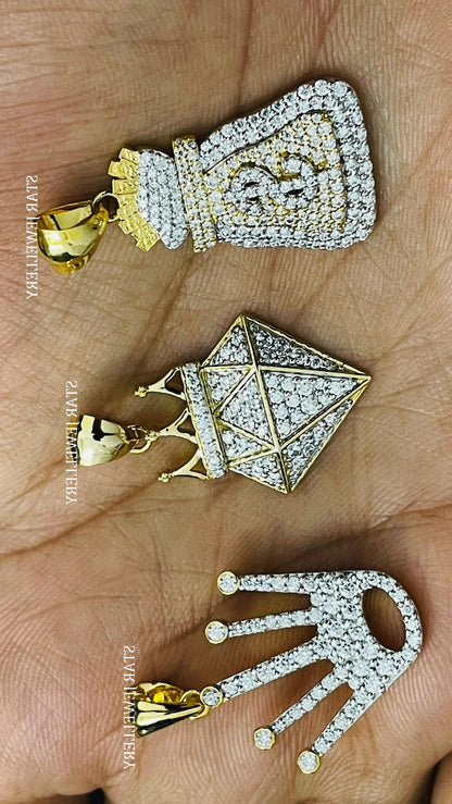 VVS Moissanite Iced out Money Bag Pendant