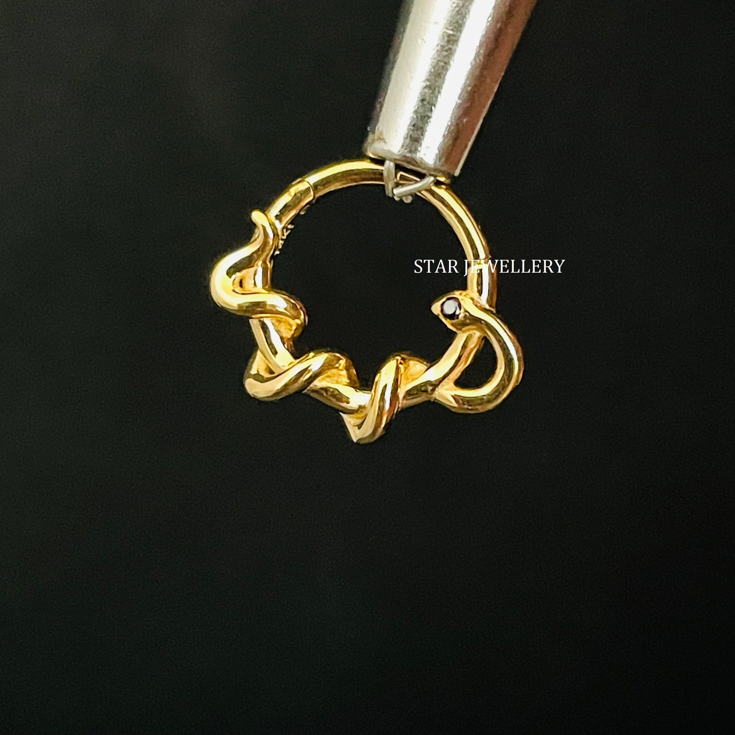 Solid Gold Snake Septum Piercing