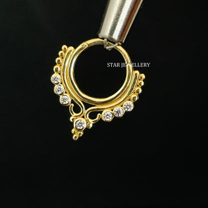 Bezel Set Diamond Daith Clicker