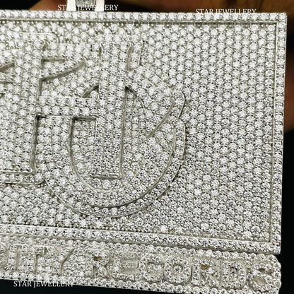 VVS Moissanite Custom Logo Icedout Pendant