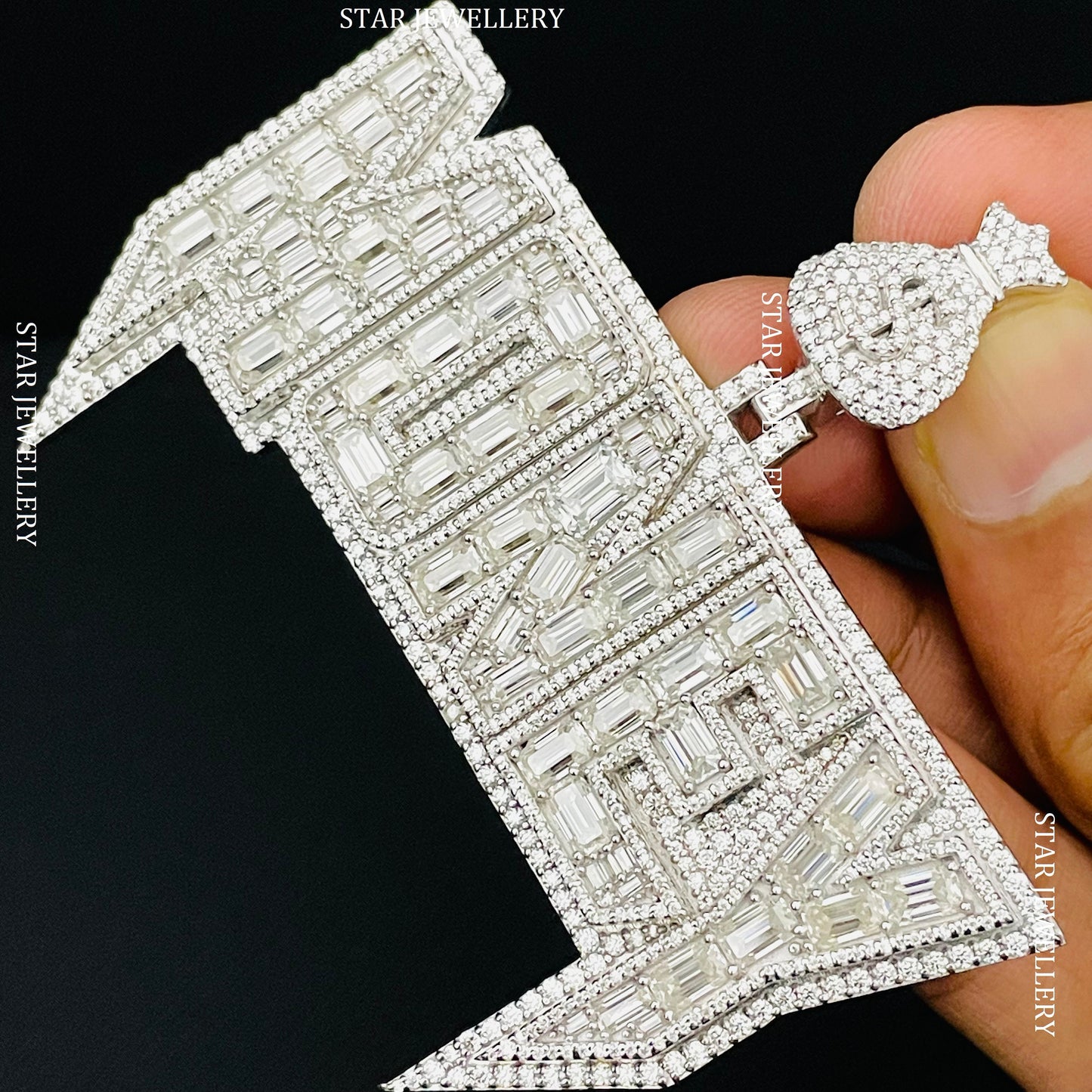 VVS Moissanite Custom Money Icedout Pendant