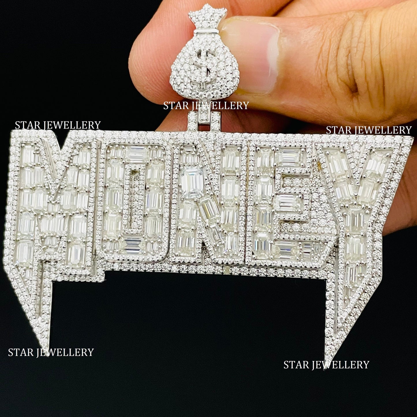 VVS Moissanite Custom Money Icedout Pendant