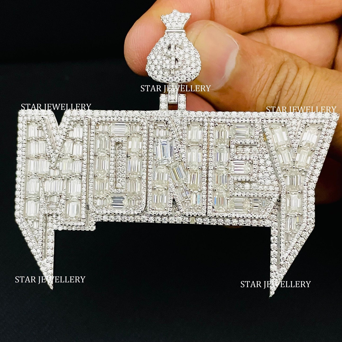 VVS Moissanite Custom Money Icedout Pendant