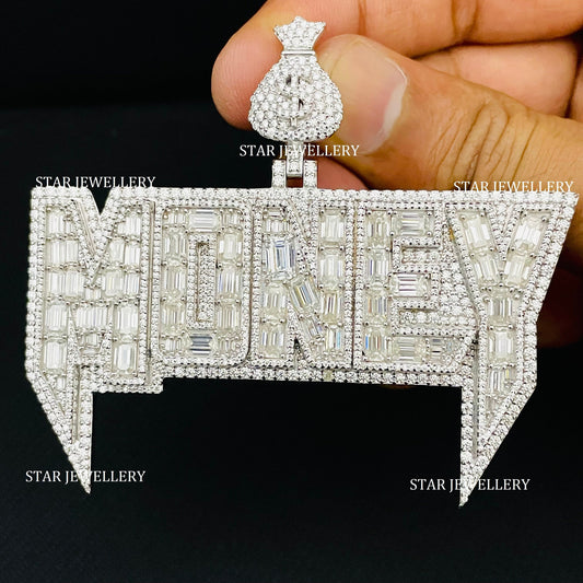 VVS Moissanite Custom Money Icedout Pendant