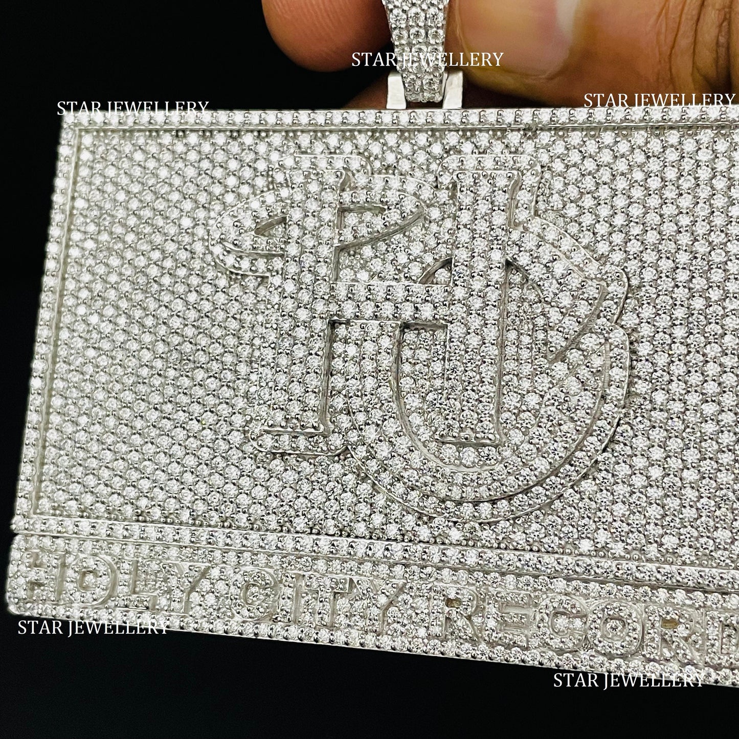 VVS Moissanite Custom Logo Icedout Pendant