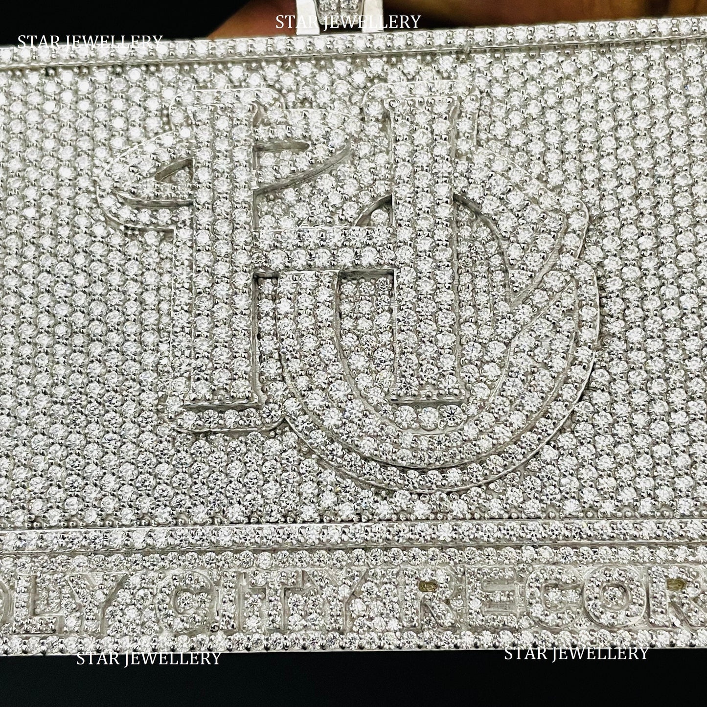 VVS Moissanite Custom Logo Icedout Pendant