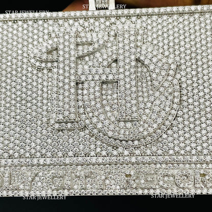 VVS Moissanite Custom Logo Icedout Pendant