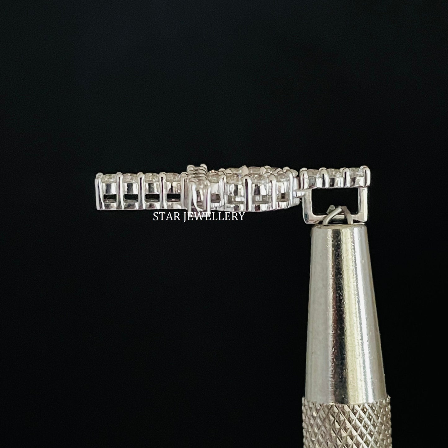 Natural Diamond Ankh Cross Pendant
